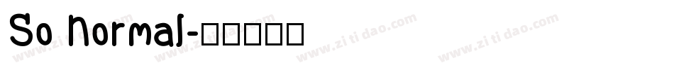 So Normal字体转换